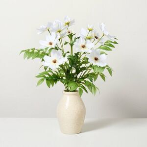 Hearth & Hand Magnolia Faux White Cosmos Floral Arrangement 15x17 Table Decor